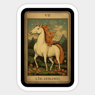 Unicorn Tarot Card Sticker